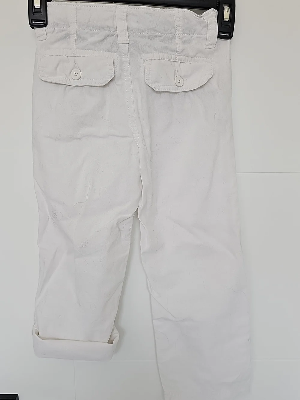 Old Navy White Linen Blend Convertable Leg Pants Boys Sz 5T